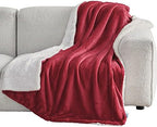 Bedsure GentleSoft Sherpa Fleece Throw Blanket for Couch - Thick and Warm Throw for Women, Soft Fuzzy Plush Christmas Blanket for Winter, Red, 50x60 Inches