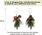 BIG 25" D Pre-lit Christmas Artificial Rose Pine Wreath w Natural Grapevine Base Lotus Seedpod (35 LED Lights, 8 Flash Options) for Xmas Decor at Shop Home Front Door Living Room Wall Window (Battery)