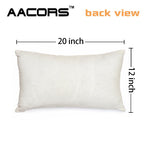 AACORS Christmas Pillow Cover 12X20 Inch Baubles Christmas Tree Stars Joy Decoration Holiday Farmhouse Winter Pillow Case for Sofa Couch Decor（Red） AA613-12
