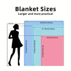 Halloween Spooky Face Blanket, Purple and Black, Soft Ghost Throw for Travel, Office, Home (60" x 50")