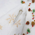 Homithley Christmas Pillow Covers Set of 2 Winter Snowflakes Decorative Throw Pillowcases Christmas Gold Sequin Plush Pillow Covers for Sofa Cushion Bedroom Party Décor (Gold, 18”×18”)