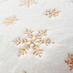 Homithley Christmas Pillow Covers Set of 2 Winter Snowflakes Decorative Throw Pillowcases Christmas Gold Sequin Plush Pillow Covers for Sofa Cushion Bedroom Party Décor (Gold, 18”×18”)