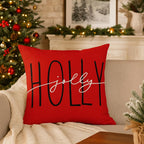 PSDWETS Christmas Pillow Covers 18x18 Inch Set of 4 Christmas Decorations Santa Claus Snowman Pillows Winter Holiday Throw Cushion Case for Couch Sofa