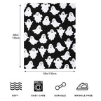 Halloween Ghost Throw Blanket Cute Funny Ghosts Blanket Soft Cozy Fuzzy Flannel Throw Blankets for Couch Bed Sofa Halloween Spooky Living Room Decor Boys Girls Blankets Gifts for All Season 50x60 Inch