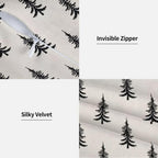 Sunshineyan Christmas Pillow Covers 22 x 22 Inch Set of 2, Black Chirstmas Tree Decorations Throw Pillow Covers Outdoor Winter Holiday Farmhouse Xmas Cushion Case Linen Square for Home Couch Sofa