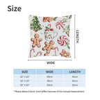 Christmas Gingerbread Man Throw Pillow Covers 20x20 Set of 2 Cushion Cases