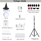 VersaCharm Halloween Ghost LED String Lights Decor Indoor/Outdoor Light Up Spooky Decoration with Remote Control for Yards, Porch, Gardens, Lawn & Party White 2 Packs