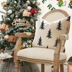 RABUSOFA Christmas Pillow Covers 18x18 inch Set of 2 Indoor Outdoor Waterproof Christmas Decor Tree Decorative Throw Cushion Cases Winter Xmas Holiday Decoration for Couch Patio