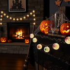 Halloween Eyeball Lantern Lights,8.5ft Eyeball String Lights with 10 LED Lantern Light,Waterproof Halloween Eye Lights for House, Garden, Yard, Window, Porch Party Decor