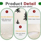 RABUSOFA Christmas Pillow Covers 18x18 inch Set of 2 Indoor Outdoor Waterproof Christmas Decor Tree Decorative Throw Cushion Cases Winter Xmas Holiday Decoration for Couch Patio