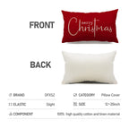 DFXSZ Christmas Throw Pillow Covers 12x20 Inch Set of 2 Merry Christmas Farmhouse Decorations Believe Holiday Decor Throw Cushion Case for Home Couch
