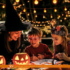 JMEXSUSS Orange Lights for Halloween, 33ft with 8 Modes Remote, 100 LED Globe String Lights Outdoor Battery Operated for Halloween Bedroom Thanksgiving Party Christmas Decor