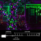 LAMPHOME 33ft Halloween Decorative Mini Lights, 100 LED Clear Wire Fairy Starry String Lights Plug in, 16Lighting Modes for Halloween Outdoor Party Decoration (Orange/Purple/Green)