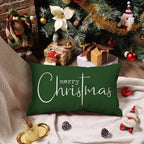 Christmas Throw Pillow Covers 12x20 Inch Set of 2 Merry Christmas Farmhouse Decorations Believe Holiday Decor Throw Cushion Case for Home Couch