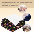 Ti Caldi Witch Hat and Stars Halloween Blanket - Soft Cozy Lightweight Flannel Throw Blanket for Adults Kids, Warm Fuzzy Blankets for Couch, Bed, Travel, Outdoor Use, Home Decor 60×50 in