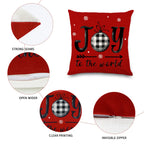 DIYDEC 4pcs Christmas Pillow Covers 20x20 Inch Red Pillow Covers Xmas Decorations Buffalo Tree Truck Merry Christmas Pillows Winter Holiday Farmhouse Seasonal Throw Case Decor for Sofa Couch