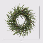 CG Hunter Holiday Collection Faux Wreath, Premium Artificial Indoor and Outdoor Large 28" Pinecone Christmas Wreath, Christmas Decorations and Holiday Greenery