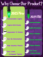 Upgraded 250 LED C6 Connectable Halloween String Lights, 82FT Orange Purple and Green Lights, Waterproof Fairy Twinkle Light Plug in with 13 Modes & Timer for Outdoor Indoor Halloween Decorations