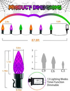 240 LED 78FT C6 Halloween String Lights, Super Long Halloween Lights Outdoor Indoor with 13 Modes & Timer, Waterproof Fairy Twinkle Light Plug in for Tree Horror Party Decor (Orange Purple and Green)