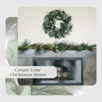CG Hunter Holiday Collection Faux Wreath, Premium Artificial Indoor and Outdoor Large 28" Magnolia, Eucalyptus, Pinecone, Needle Pine Christmas Wreath, Christmas Decorations and Holiday Greenery