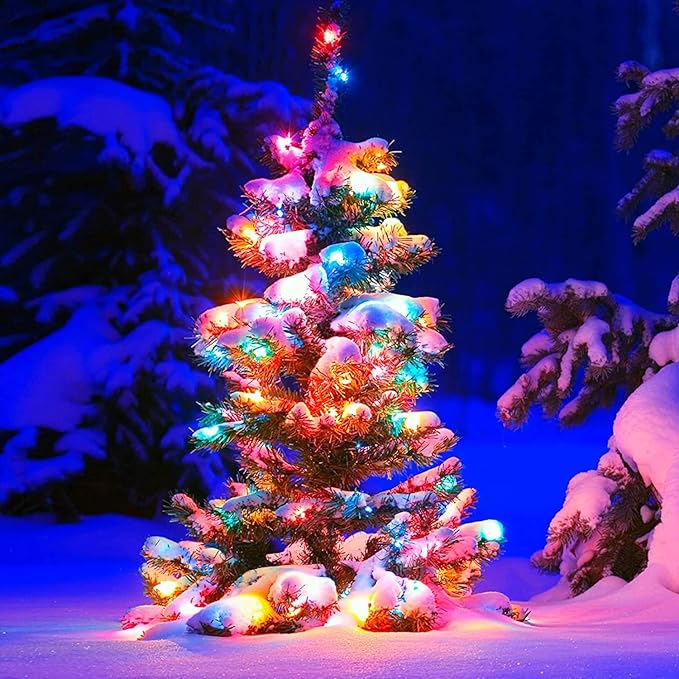 Christmas Lights Outdoor 19Ft 70 LED Chritmas Globe String Lights with Pearlized Glass Bulb UL Certified Christmas Tree Lights for Tree Decor