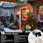 LAMPHOME 66ft Christmas Decorative Mini Lights, 200 LED Transparent Wire Fairy Starry String Lights Plug in, 16 Lighting Modes for Outdoor Xmas Tree Wedding Party Decoration (Red Green Warm)