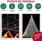 LAMPHOME 33ft Christmas Decorative Mini Lights, 100 LED Transparent Wire Fairy Starry String Lights Plug in, 11 Lighting Modes, for Indoor Outdoor Xmas Tree Wedding Party Decoration (White)