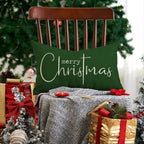Christmas Throw Pillow Covers 12x20 Inch Set of 2 Merry Christmas Farmhouse Decorations Believe Holiday Decor Throw Cushion Case for Home Couch