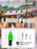 240 LED 78FT C6 Christmas String Lights, Super Long Christmas Lights Outdoor Indoor with 13 Modes & Timer, Waterproof Fairy Twinkle Light Plug in for Tree Garden Party Xmas Decorations (Green)
