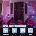 LAMPHOME 66ft Halloween Decorative Mini Lights, 200 LED Transparent Wire Fairy Starry String Lights Plug in, 11 Lighting Modes, for Halloween Decoration Outdoor Xmas Tree Party Decoration (Purple)