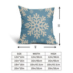 Sivirary Light Blue Christmas Pillow Covers 18x18 Inch Set of 2, Xmas Snowflakes Rustic Winter Themed Decorative Throw Pillow Cases Outdoor Linen Cushion Covers Farmhouse Sofa Couch Bed Decor