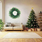 20 inch Christmas Wreath for Front Door - a Realistic Blend of Artificial Wreaths and Pine Cones, Used to Decorate Walls, Windows, porches, farmhouses, Indoor and Outdoor Decorations