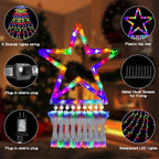 Christmas String Lights Outdoor Decoration 317 LED Star Fairy String Lights 8 Modes & Waterproof for Party Wedding Patio Yard New Year Holiday Indoor Outdoor - Multicolor