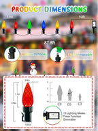 240 LED 78FT C6 Christmas String Lights, Super Long Christmas Lights Outdoor Indoor with 13 Modes & Timer, Waterproof Fairy Twinkle Light Plug in for Tree Garden Party Xmas Decorations (Multicolor)