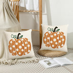 MAZSHTTD Fall Pillow Covers 18x18 Inch Polka Dots Pumpkin Outdoor Decorative Throw Pillow Covers for Fall Thanksgiving Halloween Home Decor Pillows Pillow Covers for Couch Sofa