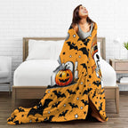 Halloween Blanket for Women Men, Haunted Halloween Themed Design Printed Throw Blankets for Teens Adults Lap, Chair Sofa, Warm Soft Cozy Blanket, 50"x 60"