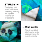 VODRM Ghost Blanket Haunted Forest Throw Blankets,Birthday Gifts for Kids Adult,Lightweight Soft Fleece with Glowing Dark Mushroom,Sofa Couch Bed Room Horror Halloween Decor 50x60in