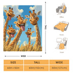 Hohoto Giraffe Blanket for Adults Women Men Girls Boys Birthday Christmas Halloween Easter Father's Day Dad Husband Boyfriend Son Throw Blanket 50"x60"
