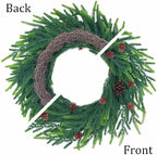 20 inch Christmas Wreath for Front Door - a Realistic Blend of Artificial Wreaths and Pine Cones, Used to Decorate Walls, Windows, porches, farmhouses, Indoor and Outdoor Decorations