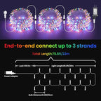 Christmas Lights Multicolor, 75 Ft 200 LED Christmas String Lights Connectable, 8 Modes, Timer, Waterproof Fairy Twinkle Light for Party, Garden, Patio, Home, Wedings, Holiday, Xmas Tree Decorations