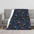 Christmas Dachshund Throw Blanket Soft Cozy Plush Warm Fleece Blanket for Sofa Couch Bed 80"X60"