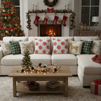AYGXU Christmas Pillow Covers-Christmas Decor,2 Packs Candy Pillows 18 * 18in,Throw Pillows Covers for Bedroom Sofa Living Room