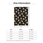 Christmas Cats Throw Blanket - 50"x40" Soft Flannel Fleece Blankets for Couch Sofa Bed, Warm Cozy Lightweight Travel Blanket, for Women Men Kids Cat Lovers