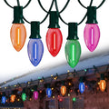 C9 LED Christmas Lights Outdoor,25FT Multicolored Christmas Lights with 26 Colorful Clear Multicolor LED Bulbs,Connectable Old Fashioned Xmas light for Garden Patio Xmas Tree Party Home Decor