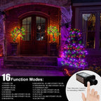 LAMPHOME 33ft Halloween Decorative Mini Lights, 100 LED Brown Wire Fairy Starry String Lights Plug in, 16Lighting Modes for Halloween Outdoor Party Decoration (Orange/Purple/Green)