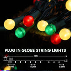Fairy Globe String Lights - 70 LED, 19FT, Multicolor - UL Certified for Indoor/Outdoor Use - Christmas, Bedroom, Party, Tree, Holiday Decor