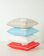 AFIRMLY 18x18,Cotton Christmas Blessing Throw Pillow Cover for Bed Sofa Cushion Car Snowflake Embroideried Pillowcases,1pair Grey