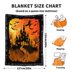 Halloween Throw Blanket 50 x 60 Inch - Spider Web Goth Throw Blanket Black Horror Room Decor, Soft Warm Cozy Plush Comfy Blanket for Couch Bed Chair Goth Room Decor