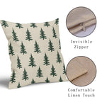 Christmas Tree Pillow Covers 20x20 Set of 2 Dark Forest Green Xmas Tree Rustic Style Winter Decorative Outdoor Pillowcases Farmhouse Holiday Decorations Throw Cushion Case Decor for Couch Sofa Bed