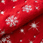 MIULEE Set of 2 Christmas Decorative Throw Pillow Covers Soft Faux Fur Winter Pillow Covers with Silver Snowflake Glitter Holiday Festival Pillowcases for Couch Sofa Bed, 18×18inch, Red